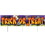 Beistle 00947 Plastic Jumbo Trick Or Treat Yard Sign, tri-fold design; 3 metal stakes included; all-weather; assembly required, 11&#190;" x 3' 11", Price/1/Package