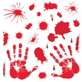 Beistle 01035 Bloody Handprint Clings, 12
