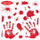 Beistle 01035 Bloody Handprint Clings, 12" x 17" Sh