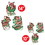 Beistle 20054 Vintage Christmas Reindeer Cutouts, prtd 2 sides, 10" & 14", Price/6/Pkg