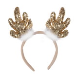 Beistle 20127 Sequined Reindeer Antlers, attached to snap-on headband
