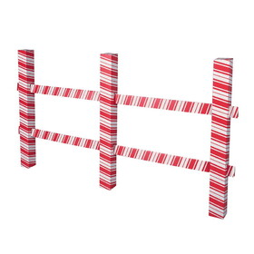 Beistle 20135 3-D Candy Cane Fence Prop, assembly required, 3' 8" x 6' 7"