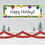 Beistle 20356 Holiday Sign Banner, indoor & outdoor use; 4 grommets, 5' x 21", Price/1/Package