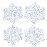 Beistle 20368 Glittered Snowflake Cutouts, gltrd 2 sides, 14