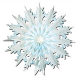 Beistle 20371 Dip-Dyed Snowflake, 17