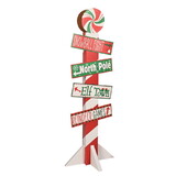 Beistle 20511 3-D North Pole Directional Post Prop, assembly required, 4' 9½