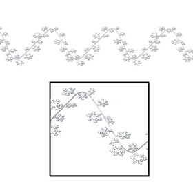 Beistle 20662-W Gleam 'N Flex Snowflake Garland, wire garland, 25'