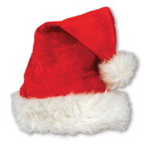 Beistle 20731 Red Santa Hat, red; one size fits most