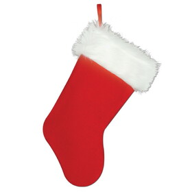 Beistle 20733 Plush Christmas Stocking, 15" x 8&#189;"