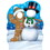 Beistle 20790 Gingerbrd Man&Snowman Phto Prop Stand-Up, easel attached; assembly required, 4' 1&#188;" x 3' 1&#188;", Price/1/Box