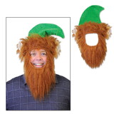 Beistle 20810 Green Hat w/Beard, one size fits most