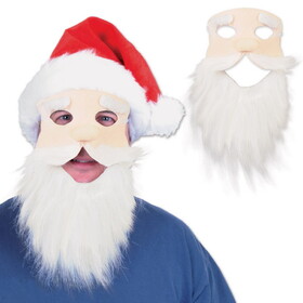 Beistle 20815 Santa Mask, plays music; elastic attached; batteries included