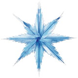 Beistle 20819-BS 2-Tone Metallic Snowflakes, blue & silver, 11½