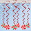 Beistle 20821 Peppermint Whirls, 6 whirls w/icons; 6 plain whirls, 17&#189;"-33&#189;", Price/12/Package