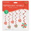 Beistle 20821 Peppermint Whirls, 6 whirls w/icons; 6 plain whirls, 17&#189;"-33&#189;", Price/12/Package