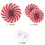 Beistle 20896 Peppermint Accordion Paper Fans, asstd peppermint swirl print & white; prtd 2 sides; 2-9 , 2-12 , 1-16 , Asstd, Price/5/Package