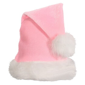 Beistle 20906 Light Pink Santa Hat, lt pink; one size fits most