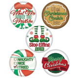 Beistle 20910 Christmas Party Buttons, 2