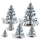 Beistle 22145 3-D Winter Pine Tree Centerpieces, assembly required, 4