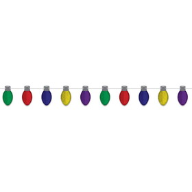 Beistle 22178 Christmas Light Bulb Streamer, assembly required, 8&#190;" x 5' 6"