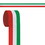 Beistle 22391-RWG FR Red, White & Green Crepe Streamer, 2&#189;" x 30', Price/1/Package