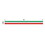 Beistle 22391-RWG FR Red, White & Green Crepe Streamer, 2&#189;" x 30', Price/1/Package