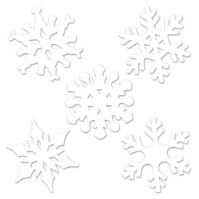 Beistle 22643 Mini Snowflake Cutouts, 4"-4&#189;"