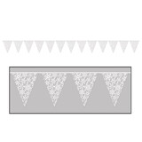 Beistle 22645 Snowflake Pennant Banner, all-weather; 12 pennants/string, 11