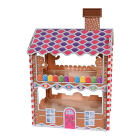 Beistle 22755 Gingerbread House Treat Stand, assembly required, 17&#189;" x 11&#190;"