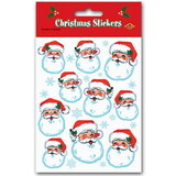 Beistle 24001 Santa Face Stickers, 4¾" x 7½"