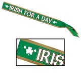 Beistle 30177 Irish For A Day Satin Sash, 33