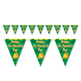 Beistle 30520 Happy St Patrick's Day Pennant Banner, all-weather; 12 pennants/string, 11
