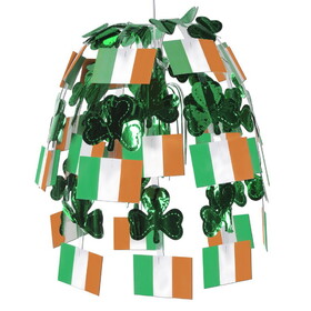 Beistle 30643 Irish Flag Cascade, combination metallic & boardstock, 24"