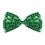 Beistle 30702 Green Glitz 'N Gleam Bow Tie, one size fits most; elastic attached, 3" x 6&#189;", Price/1/Package