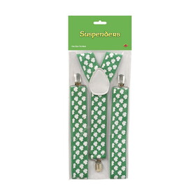Beistle 30804 Shamrock Suspenders, adjustable; one size fits most