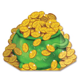 Beistle 33730 Pot-O-Gold Stand-Up, 3' &#189;" x 24&#189;"
