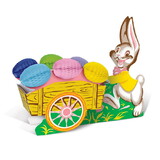 Beistle 40556 Vintage Easter Bunny w/Cart, assembly required, 10½