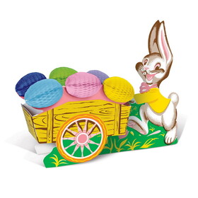 Beistle 40556 Vintage Easter Bunny w/Cart, assembly required, 10&#189;"