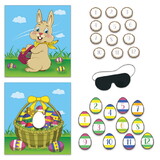 Beistle 40557 Easter Party Games, blindfold mask w/12 eggs & 12 tails included, 19