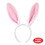 Beistle 40760 Soft-Touch Bunny Ears, attached to snap-on headband