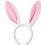 Beistle 40760 Soft-Touch Bunny Ears, attached to snap-on headband