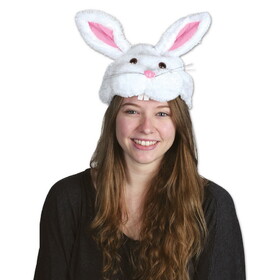 Beistle 40770 Plush Bunny Head Hat, one size fits most