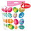 Beistle 44005 Easter Egg Stickers, 4&#190;" x 7&#189;"