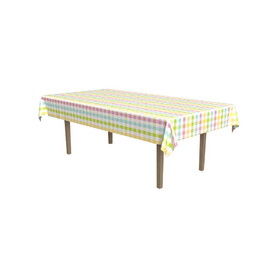 Beistle 44145 Plaid Paper Tablecover, 54" x 96"