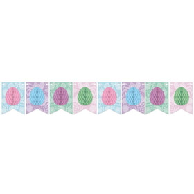 Beistle 44225 Easter Tissue Egg Streamer, assembly required, 7" x 6'