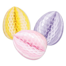 Beistle 44412 Tissue Eggs, asstd colors, 11&#189;"