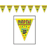 Beistle 50021 Fiesta! Pennant Banner, all-weather; 12 pennants/string, 11