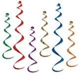 Beistle 50065-ASST Twirly Whirlys, asstd colors, 4-24