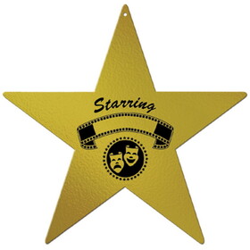 Beistle 50096 Foil Awards Night Star, foil 2 sides/prtd 1 side, 12"