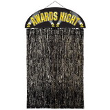 Beistle 50119 Awards Night Door Curtain, met curtain w/Awards Night Sign; prtd 2 sides, 4' 6